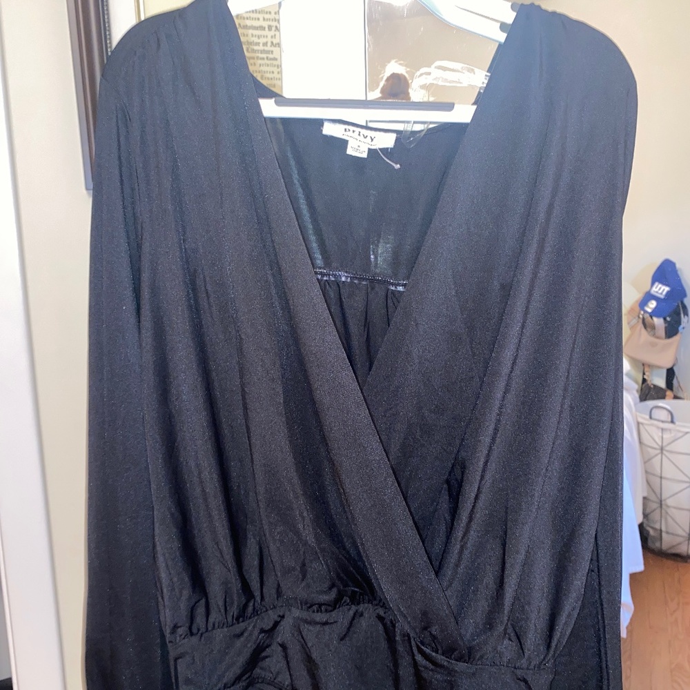 Black long sleeve bodysuit